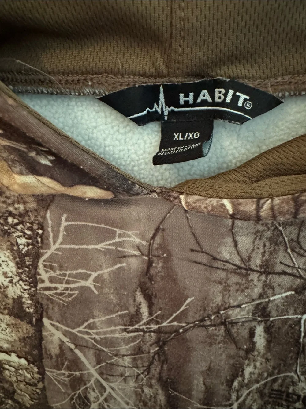 Realtree Habit Kids' Camo Hoodie Sweatshirt - Brown
